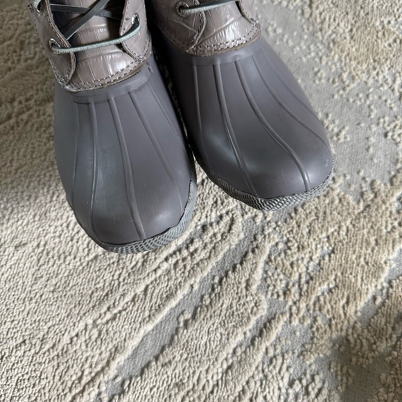 Sperry Saltwater Core Duck Boots Gray waterproof Booties STS86699 size 6.5 - Picture 10 of 12